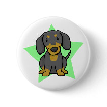 Kawaii Star Dachshund Button