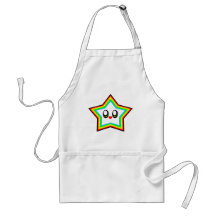 KAWAII STAR RAINBOW HAPPY FACE LUCKY APRON