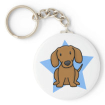 Kawaii Star Red Dachshund Keychain