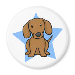 Kawaii Star Red Dachshund Magnet
