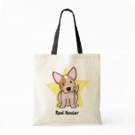 Kawaii Star Red Heeler Tote Bag