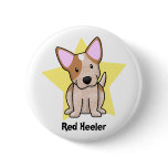 Kawaii Star Red Heeler buttons