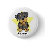 Kawaii Star Rottweiler buttons