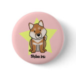 Kawaii Star Shiba Inu buttons