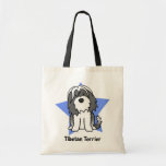 Kawaii Star Tibetan Terrier Tote Bags
