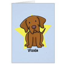 Kawaii Star Vizsla Greeting Cards