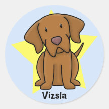 Kawaii Star Vizsla Sticker