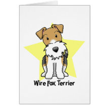 Kawaii Star Wire Fox Terrier Card