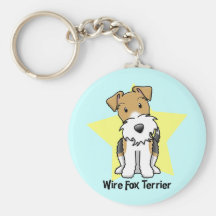 Kawaii Star Wire Fox Terrier Keychains