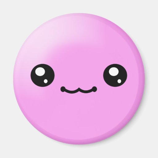 Kawaii Sugar Dots Bubble Gum Happy Face Magnet