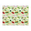Kawaii Sushi with faces postcards