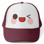 Kawaii Sweet Winky Face Happy Eyes Smile Friend hats