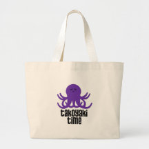 Kawaii Takoyaki Time Tote Bags