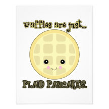 kawaii waffles are just plaid pancakes invitation