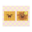kawaii waffles good morning breakfast! postcards