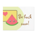 kawaii watermelon postcard