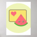 kawaii watermelon poster posters