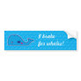 Kawaii whale bumper sticker