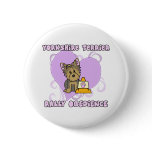 Kawaii Yorkshire Terrier Rally Obedience Button