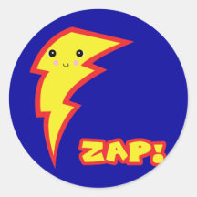 kawaii zap lightning boltt sticker