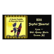 Kayak A Quiet Paddle Waves Customised Photo Card