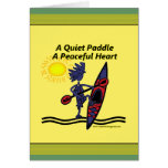 Kayak A Quiet Paddle Waves Greeting Card