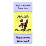 Kayak A Quiet Paddle Waves Personalized Rack Card