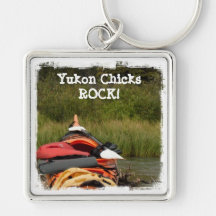Kayak Balance; Yukon Chicks ROCK Keychain