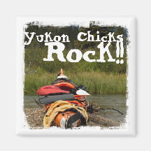 Kayak Balance; Yukon Chicks ROCK Magnet