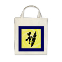 Kayak Canoe Joyful Silhouette Canvas Bags