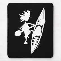 Kayak Canoe Joyful Silhouette Mouse Pads