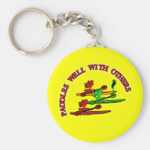 Kayak Canoe - Paddles Well With Others Key Chain