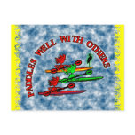 Kayak Canoe - Paddles Well With Others postcards