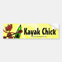 Kayak Chick Designs & Things Bumper Sticker