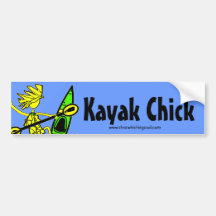 Kayak Chick Designs & Things Bumper Stickers