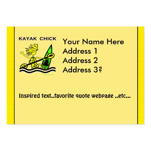 Kayak Chick Designs & Things Business Card Templates