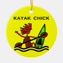 Kayak Chick Designs & Things Christmas Ornament