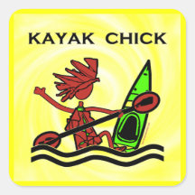 Kayak Chick Designs & Things Sticker