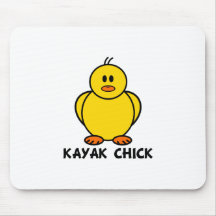 Kayak Chick Mouse Pads