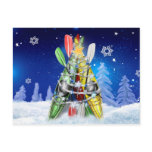 Kayak Christmas Tree - Postcard