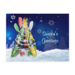 Kayak Christmas Tree - Postcard
