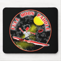 Kayak Full Moon Paddle Mouse Pad