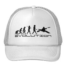Kayak Kayaking Water Sport Evolution Art Mesh Hats