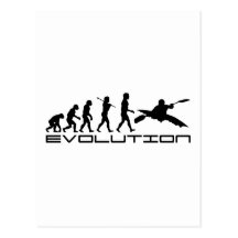 Kayak Kayaking Water Sport Evolution Art Postcards