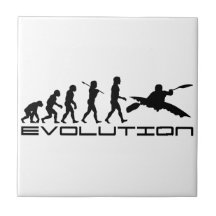 Kayak Kayaking Water Sport Evolution Art Tile