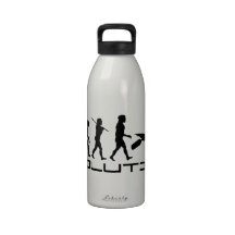 Kayak Kayaking Water Sport Evolution Art Water Bottles