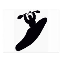 kayak paddle bending post cards