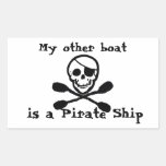 Kayak Paddle Pirate Ship Sticker
