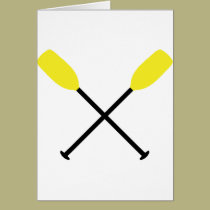 kayak paddles crossed cards