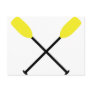 kayak paddles crossed postcard